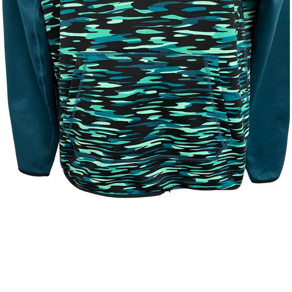 Nike Therma-FIT Haze Drawstring Hoodie Jacket S Teal Thumb Holes - Picture 4 of 8